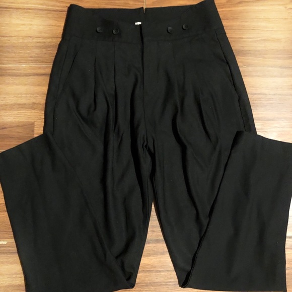 Helmut Lang Pants - Helmut Lang pleated wool blend trousers